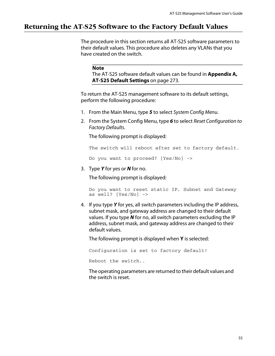 Allied Telesis AT-S25 User Manual | Page 55 / 277