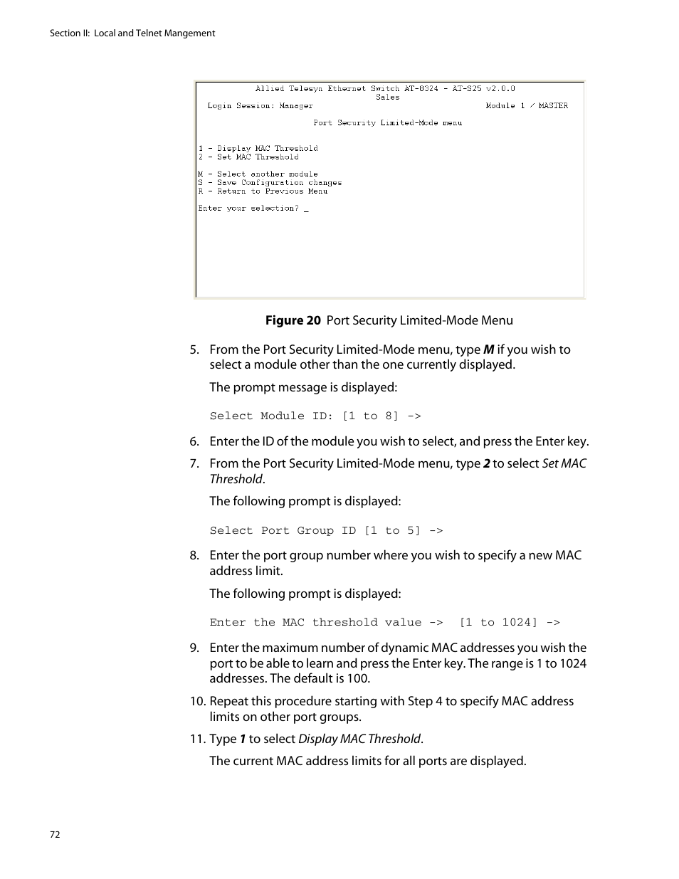Allied Telesis AT-S25 User Manual | Page 72 / 277