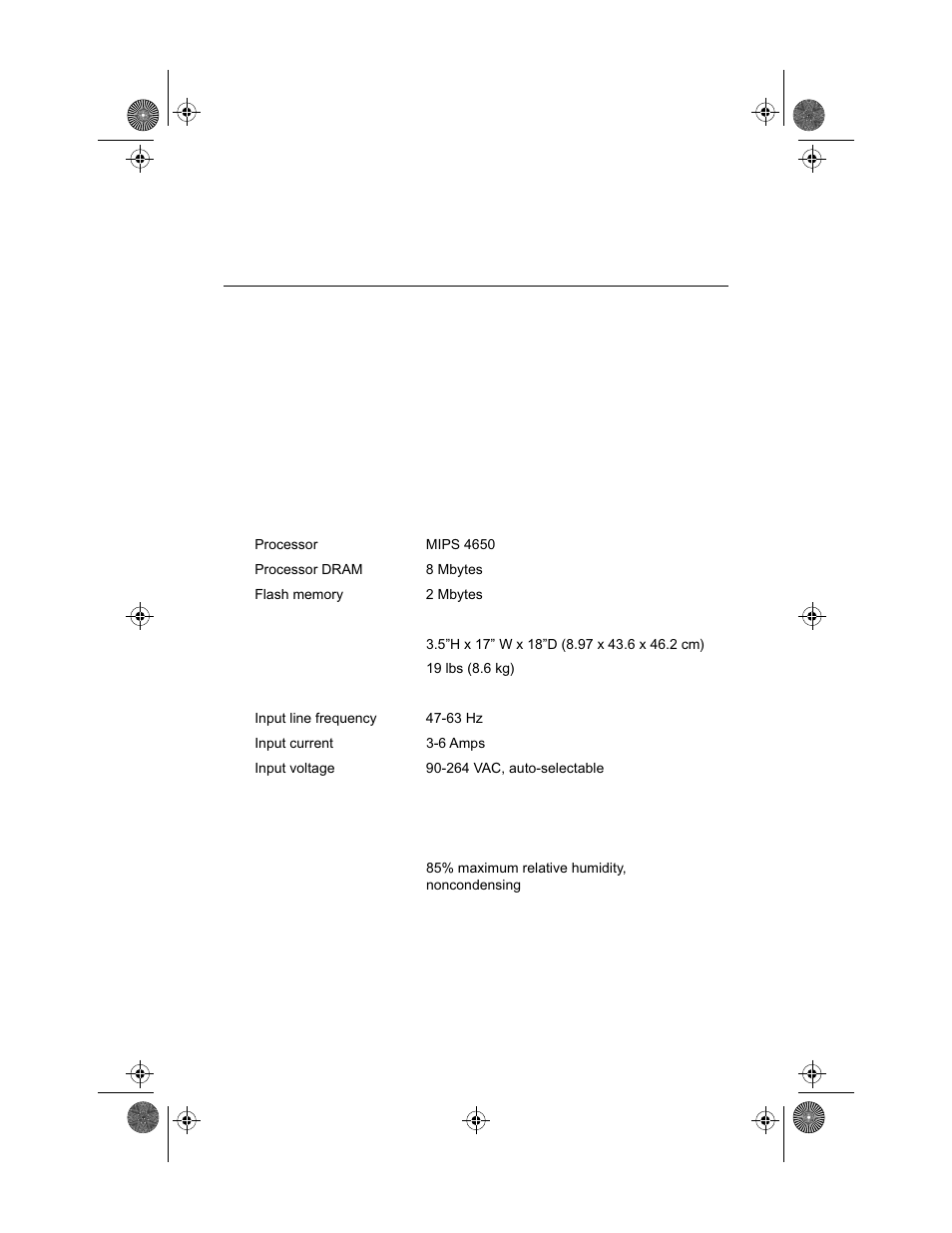 Product specifications for the formula8200 switch, Appendix a, Product specifications for the formula 8200 switch | Allied Telesis FORMULA 8200 User Manual | Page 21 / 28