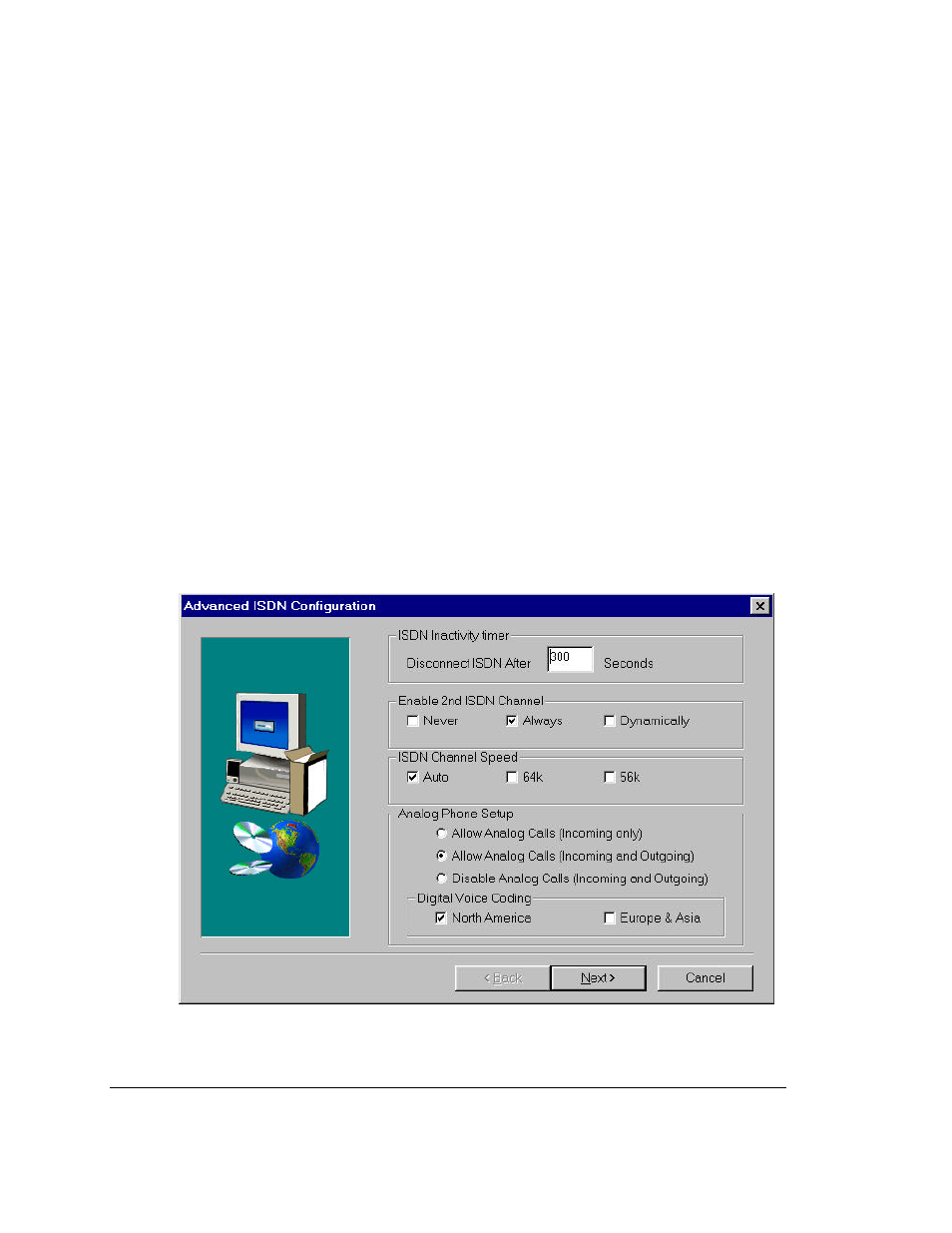 Advanced isdn configuration | Allied Telesis OmniConnect ISDN User Manual | Page 42 / 91