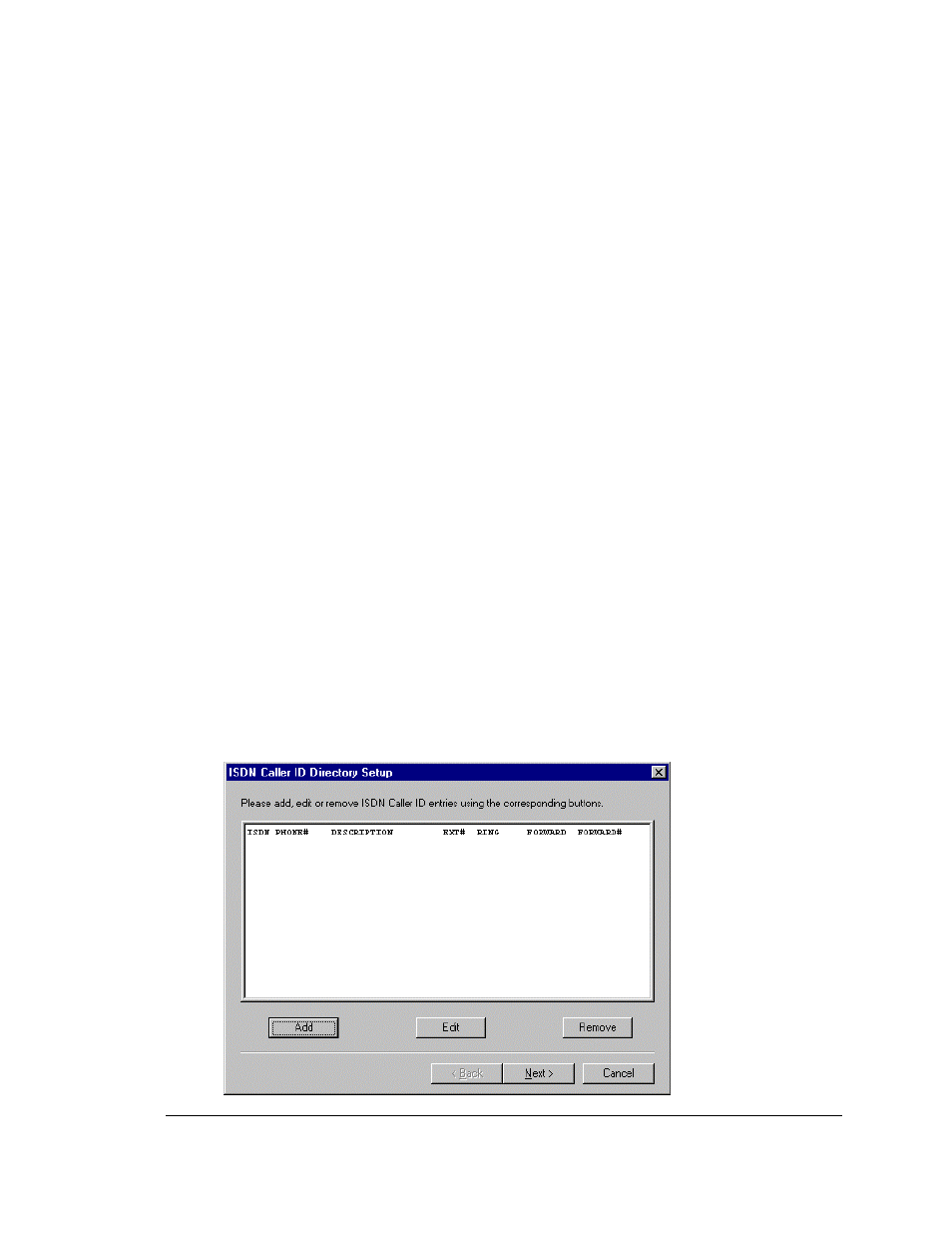 Isdn caller id directory setup | Allied Telesis OmniConnect ISDN User Manual | Page 43 / 91