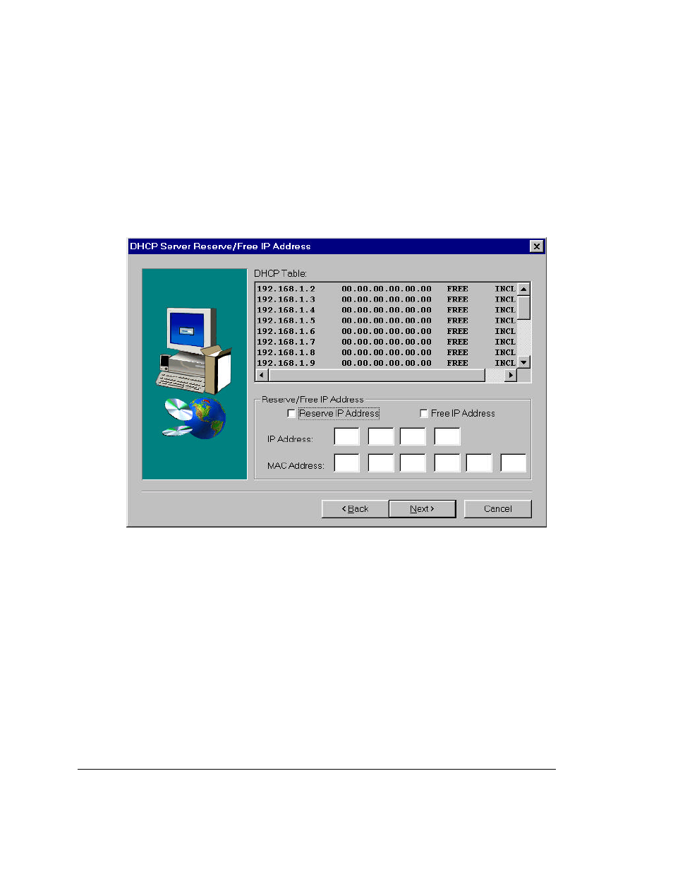Dhcp server reserve/free ip address | Allied Telesis OmniConnect ISDN User Manual | Page 64 / 91