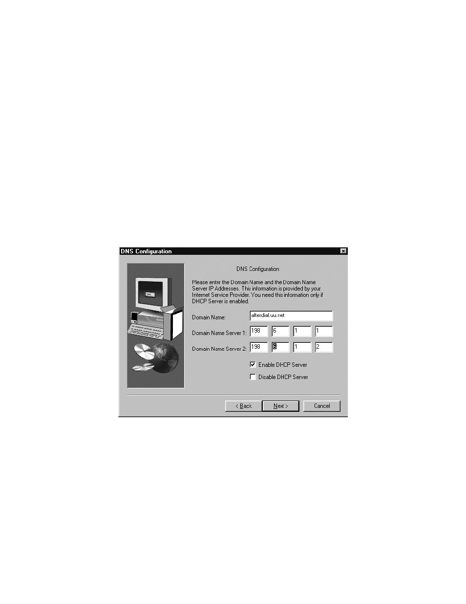 Dns configuration | Allied Telesis OmniConnect MultiModem User Manual | Page 22 / 32