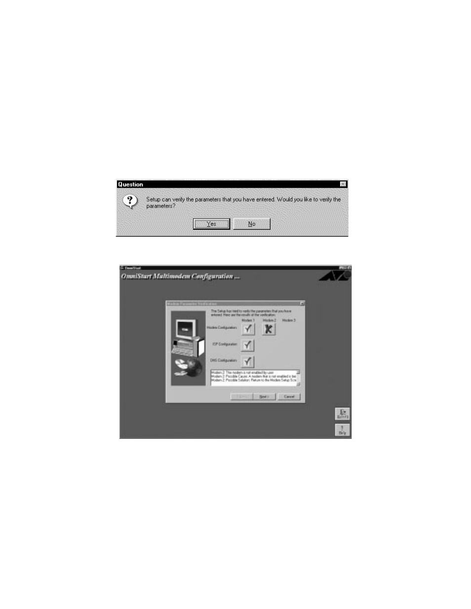 Modem parameter verification | Allied Telesis OmniConnect MultiModem User Manual | Page 23 / 32