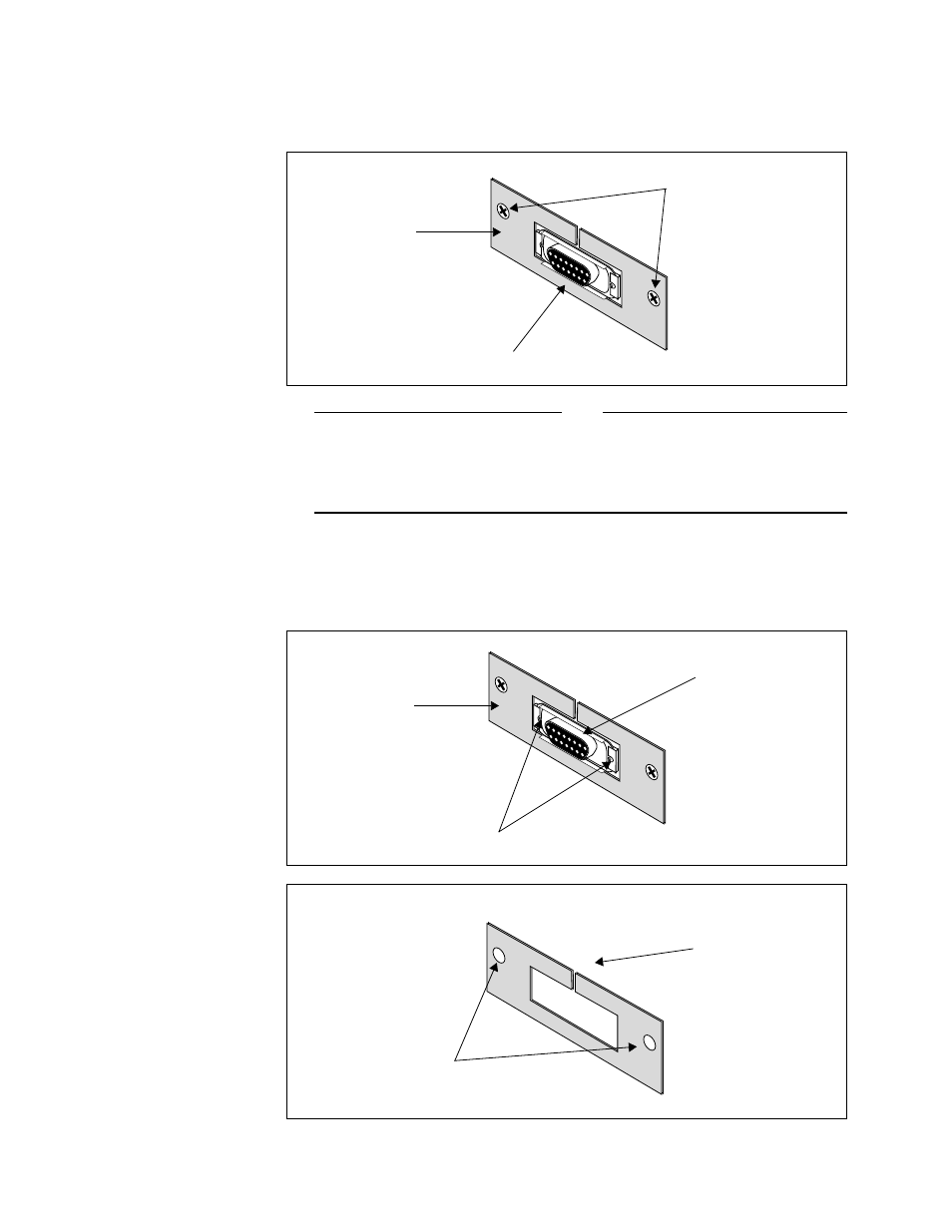 Detach the aui appliqué assembly from the hub f, Do not unscrew the aui slide kit screws that secur, Carefully pull the aui appliqué assembly from t | Remove the slide-kit screws shown in figure14 | Allied Telesis AT-TS24TR User Manual | Page 37 / 95