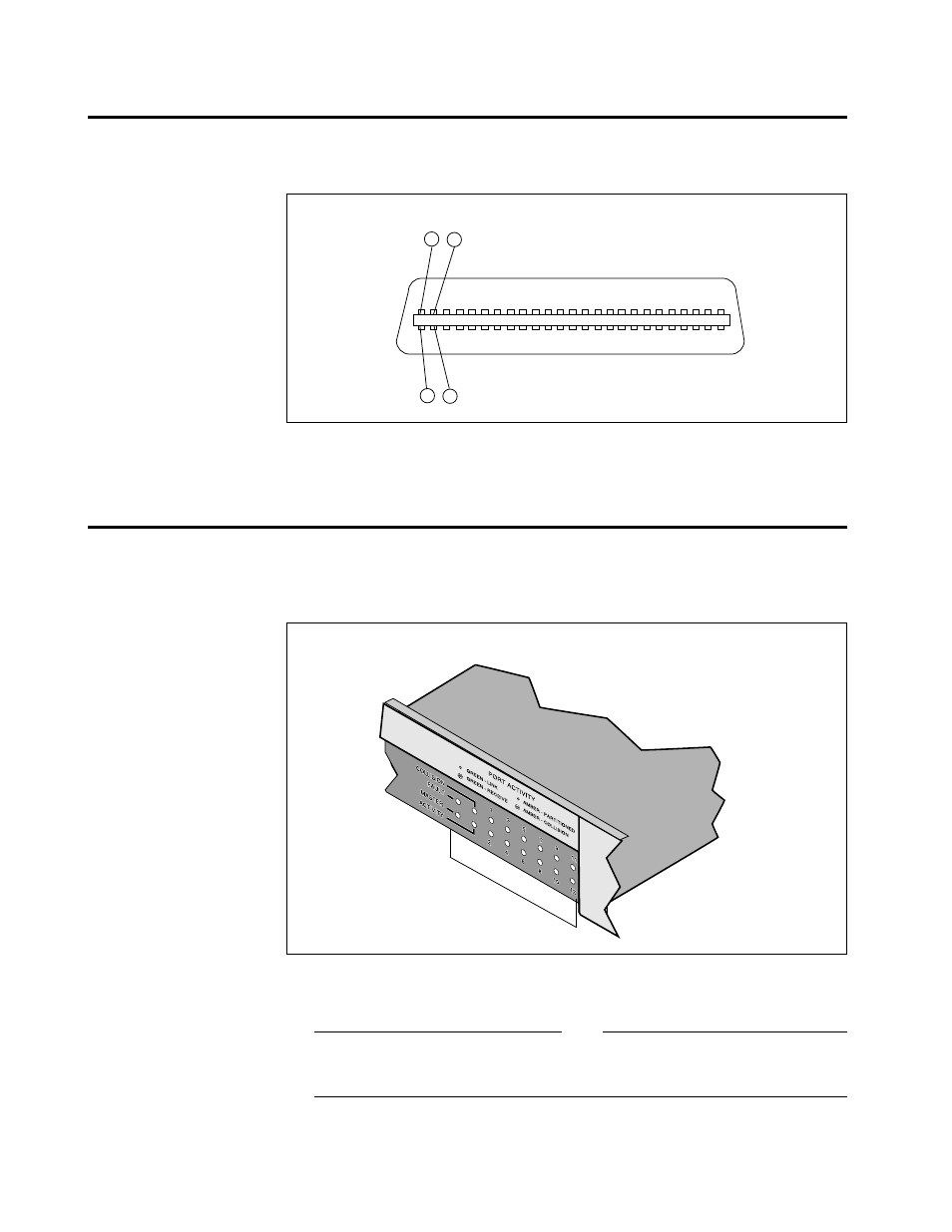 Pin telco receptacle, Port status indicators, The leds do not reflect real-time activity because | Allied Telesis AT-TS24TR User Manual | Page 60 / 95