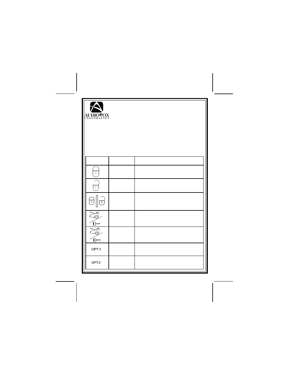 Audiovox AX-2K4 User Manual | 6 pages