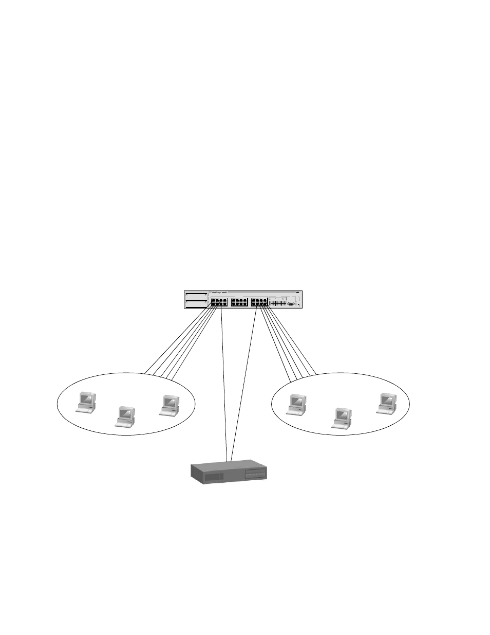 Port-based vlans, Figure 51: vlan example | Allied Telesis AT-S24 User Manual | Page 103 / 164
