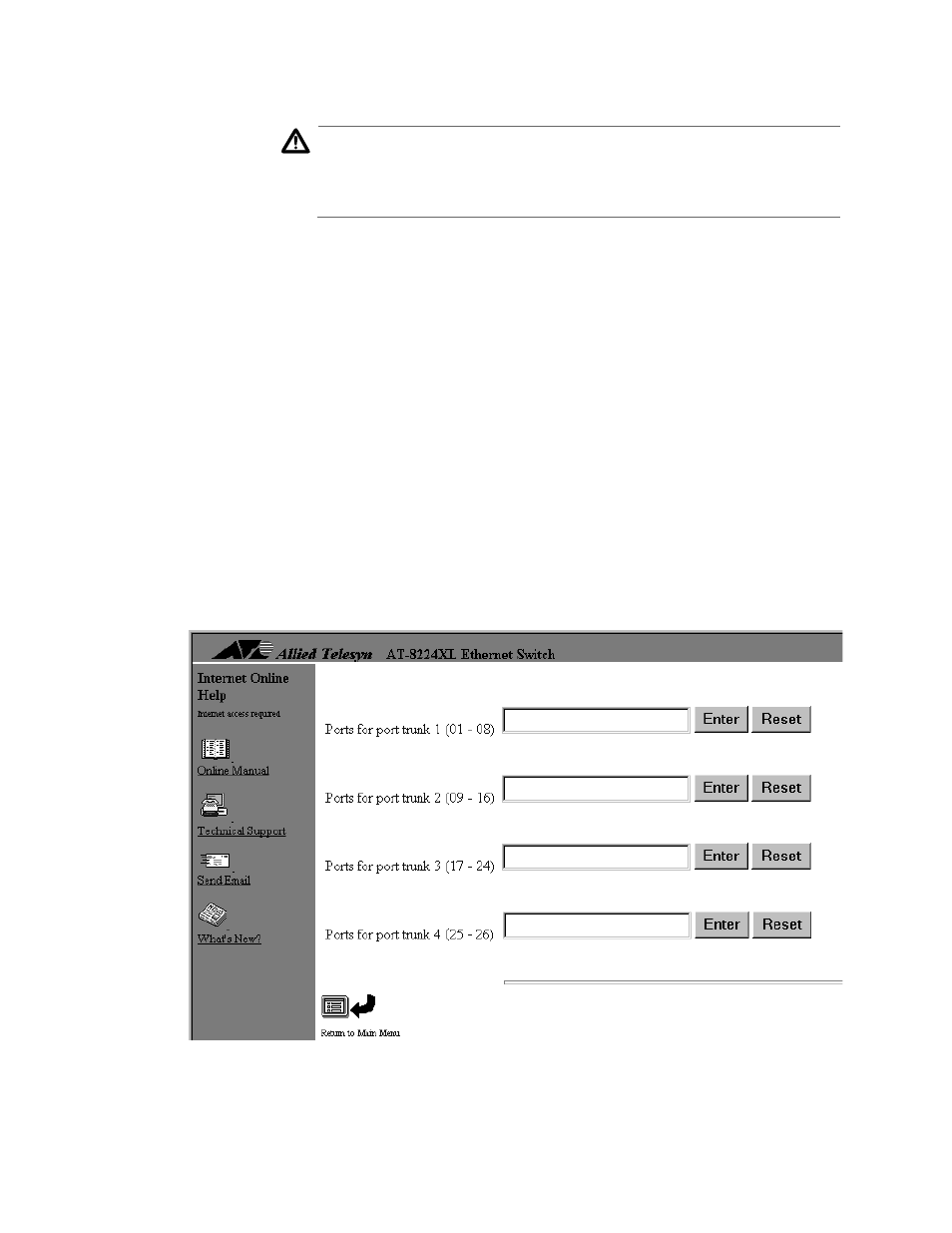 Creating a port trunk | Allied Telesis AT-S24 User Manual | Page 75 / 164
