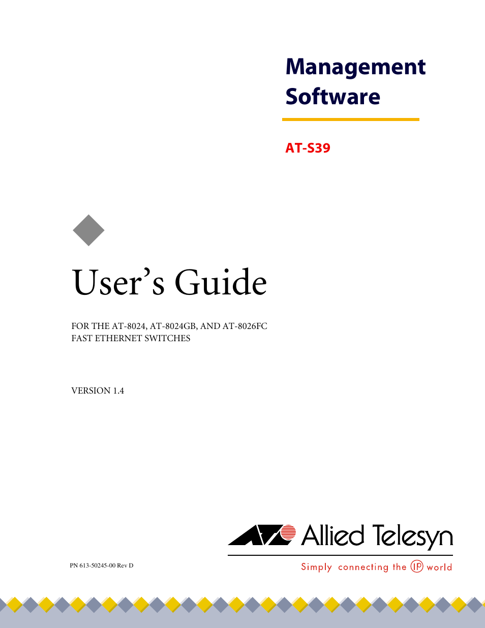 Allied Telesis AT-S39 User Manual | 242 pages