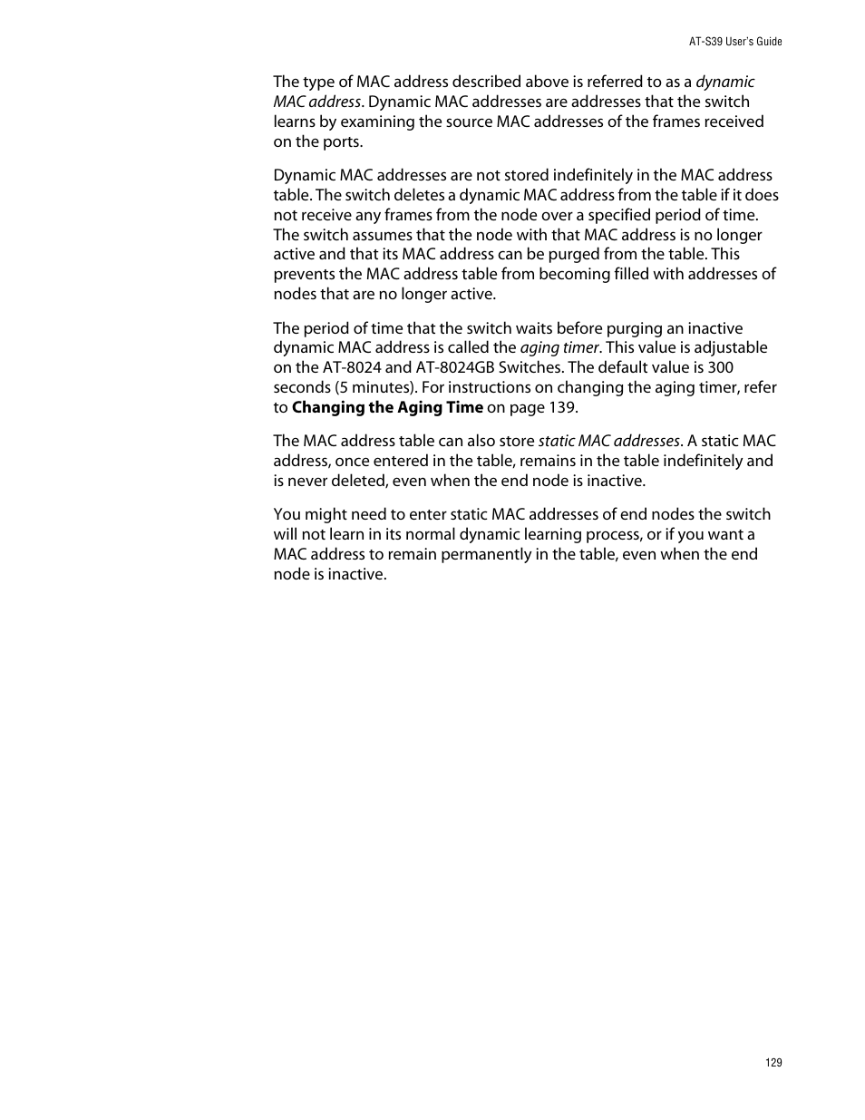 Allied Telesis AT-S39 User Manual | Page 129 / 242
