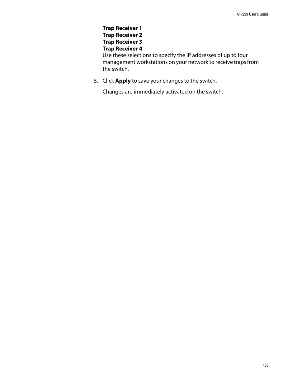 Allied Telesis AT-S39 User Manual | Page 185 / 242