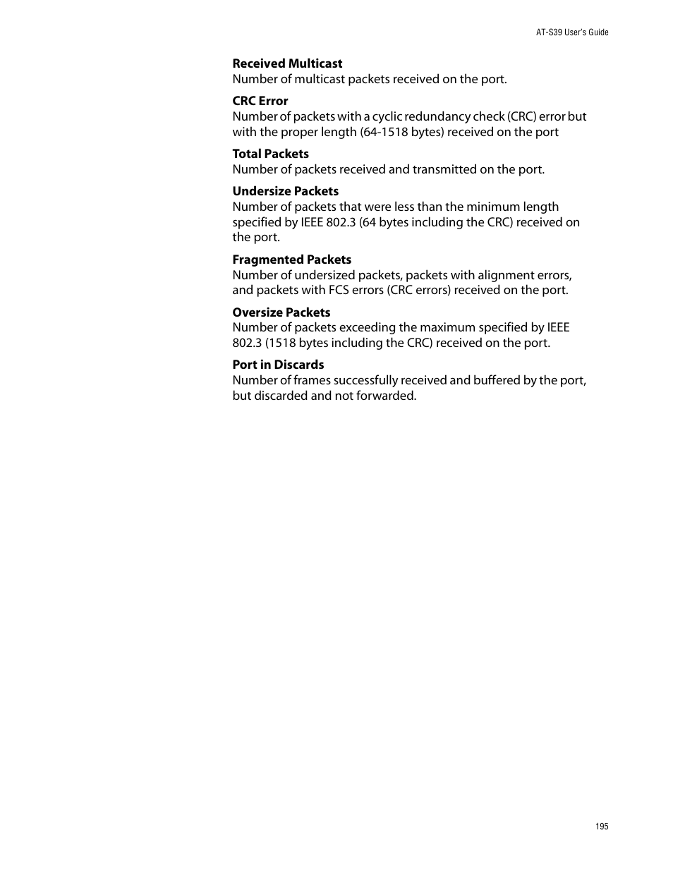 Allied Telesis AT-S39 User Manual | Page 195 / 242