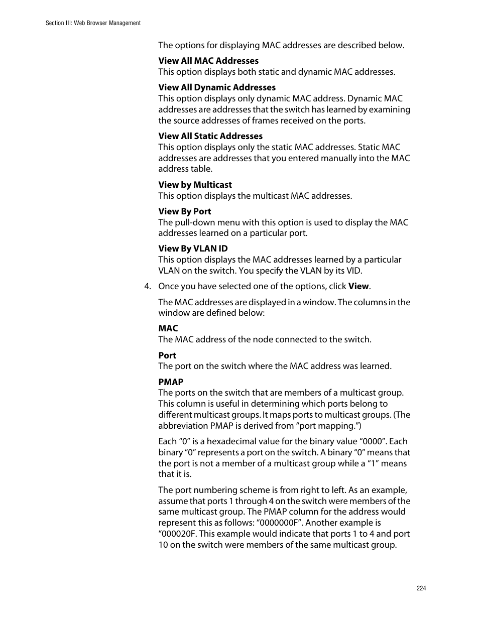 Allied Telesis AT-S39 User Manual | Page 224 / 242