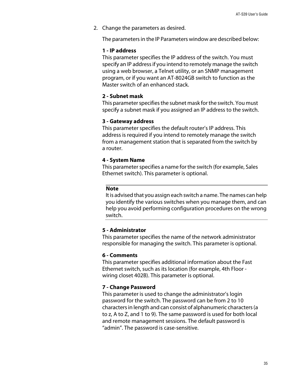 Allied Telesis AT-S39 User Manual | Page 35 / 242