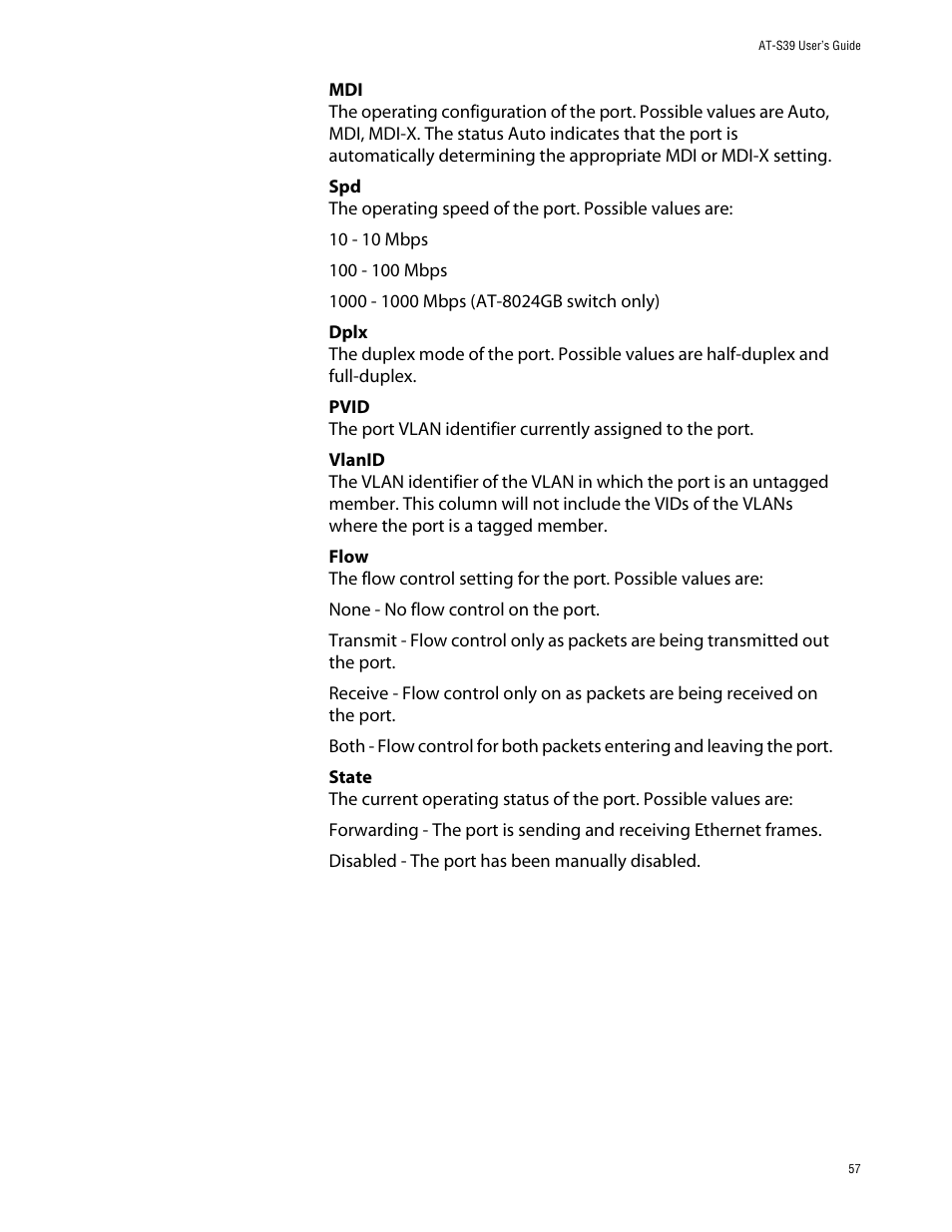 Allied Telesis AT-S39 User Manual | Page 57 / 242