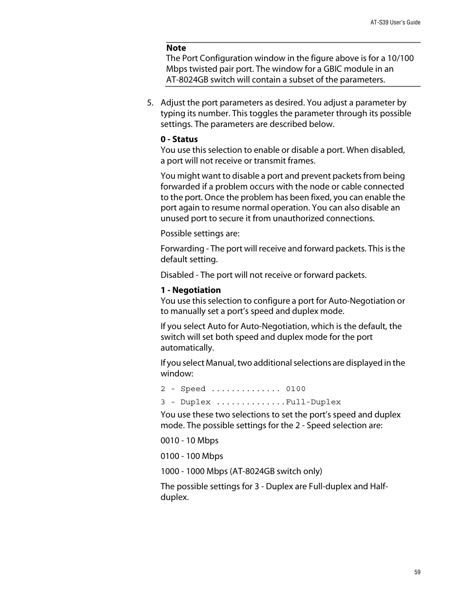 Allied Telesis AT-S39 User Manual | Page 59 / 242