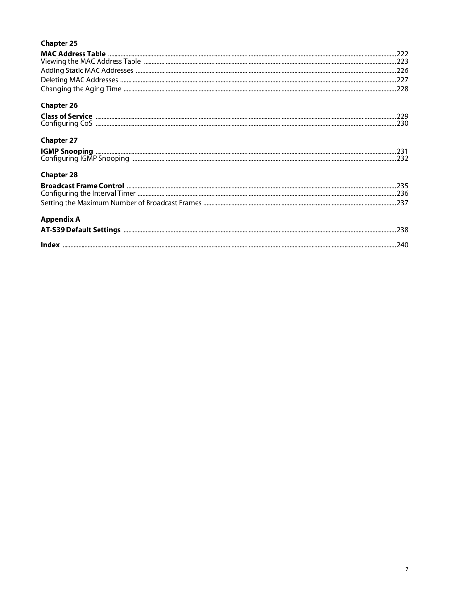 Allied Telesis AT-S39 User Manual | Page 7 / 242