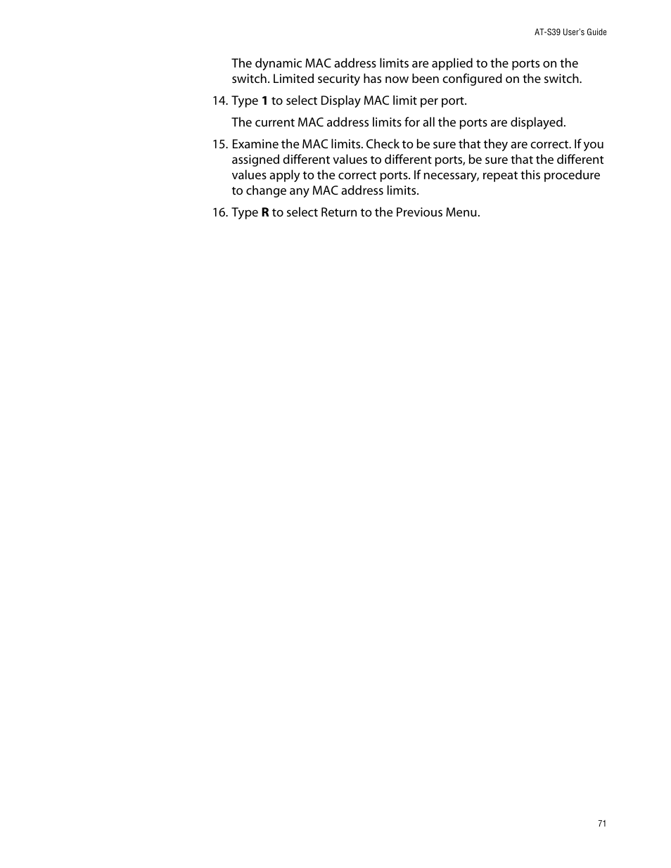 Allied Telesis AT-S39 User Manual | Page 71 / 242
