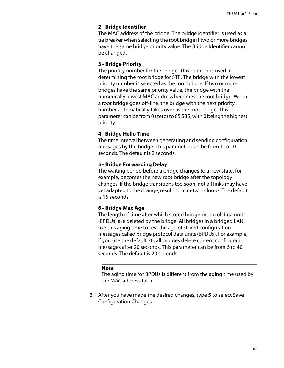 Allied Telesis AT-S39 User Manual | Page 87 / 242
