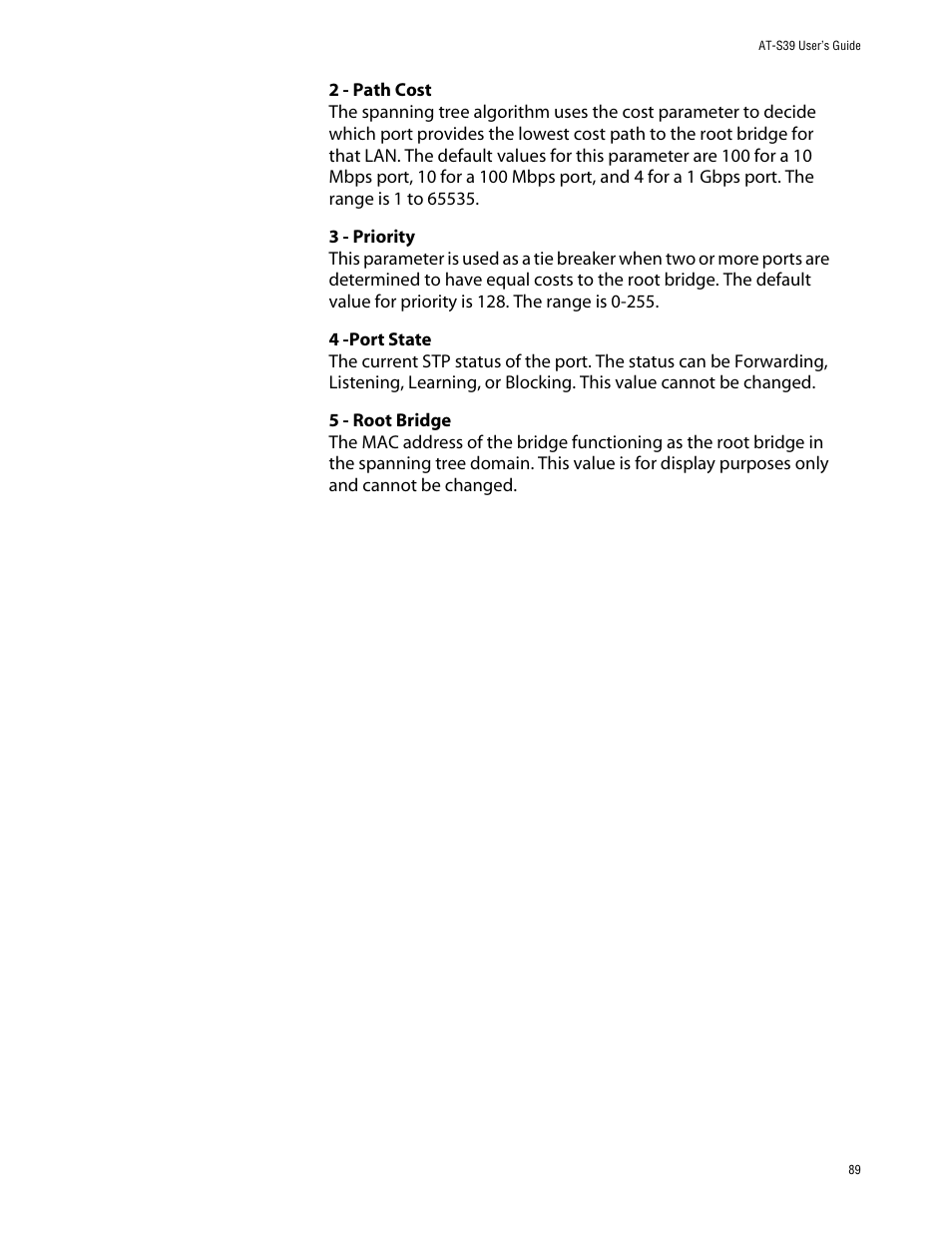Allied Telesis AT-S39 User Manual | Page 89 / 242