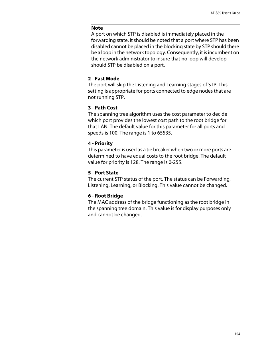 Allied Telesis AT-S39 User Manual | Page 104 / 299
