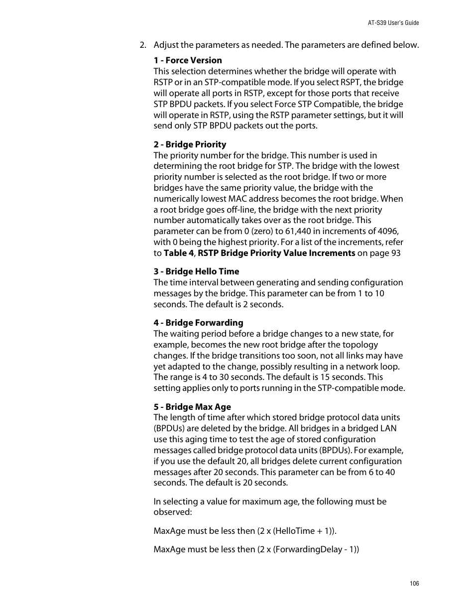 Allied Telesis AT-S39 User Manual | Page 106 / 299