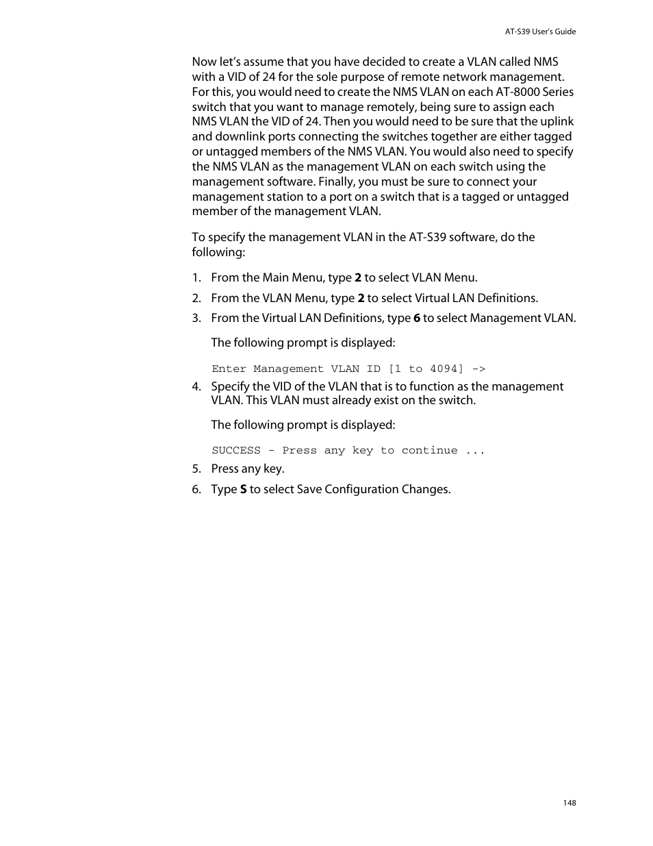 Allied Telesis AT-S39 User Manual | Page 148 / 299