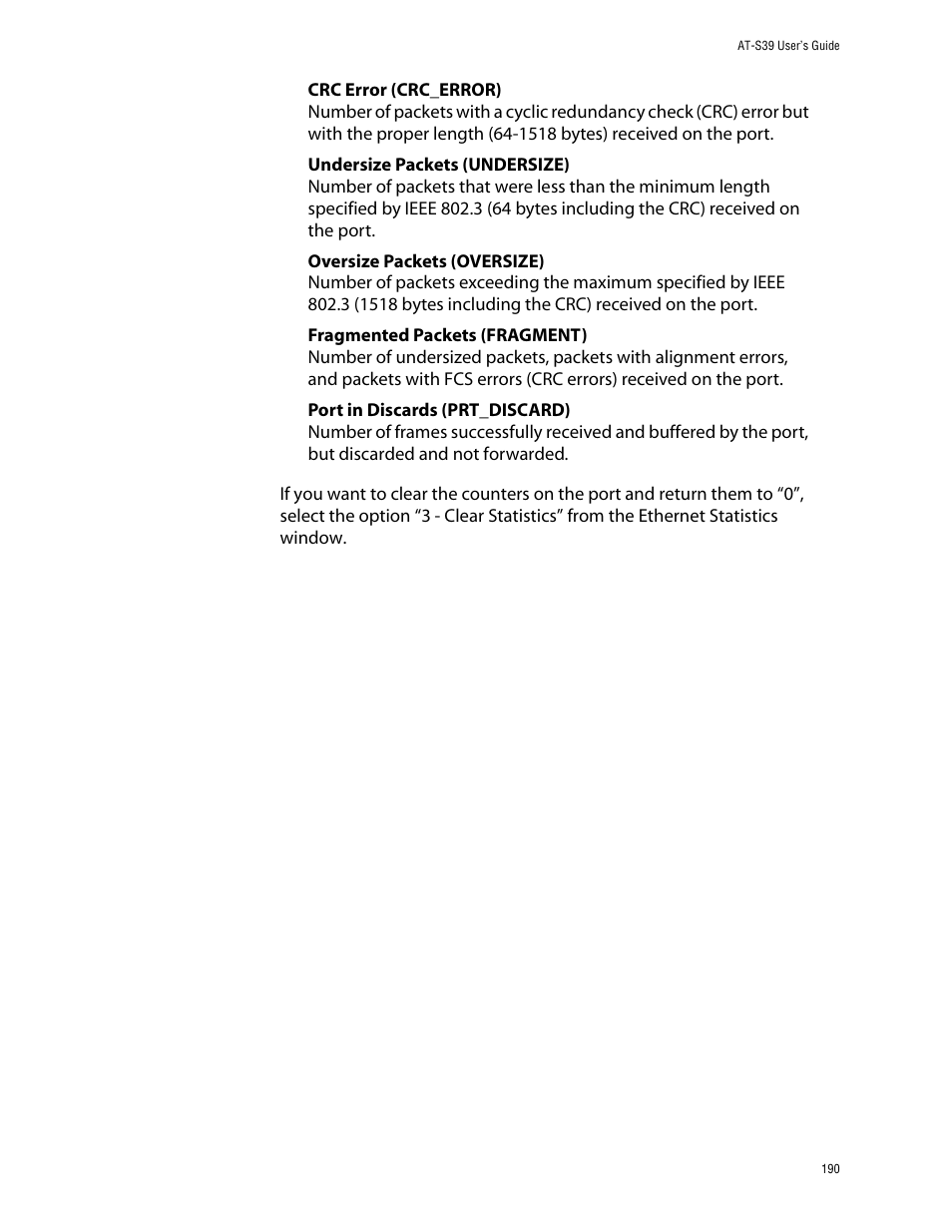 Allied Telesis AT-S39 User Manual | Page 190 / 299