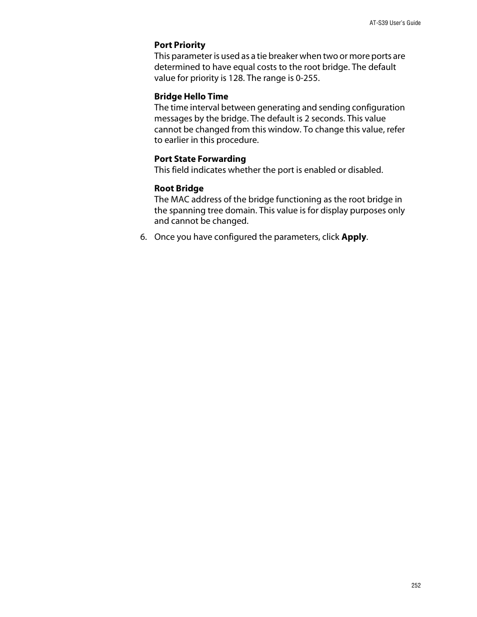 Allied Telesis AT-S39 User Manual | Page 252 / 299