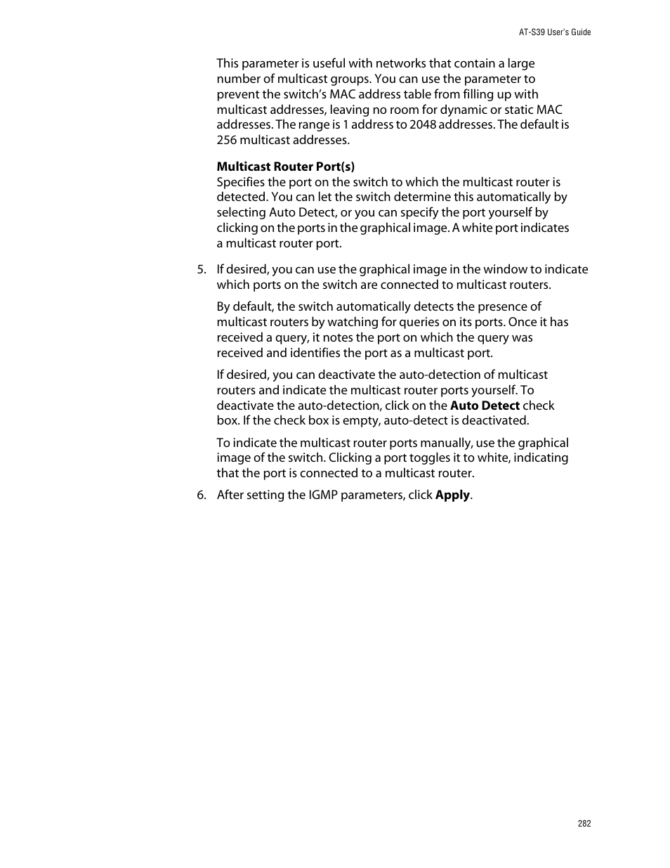 Allied Telesis AT-S39 User Manual | Page 282 / 299