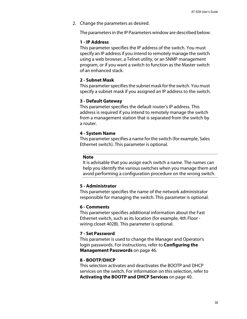 Allied Telesis AT-S39 User Manual | Page 38 / 299