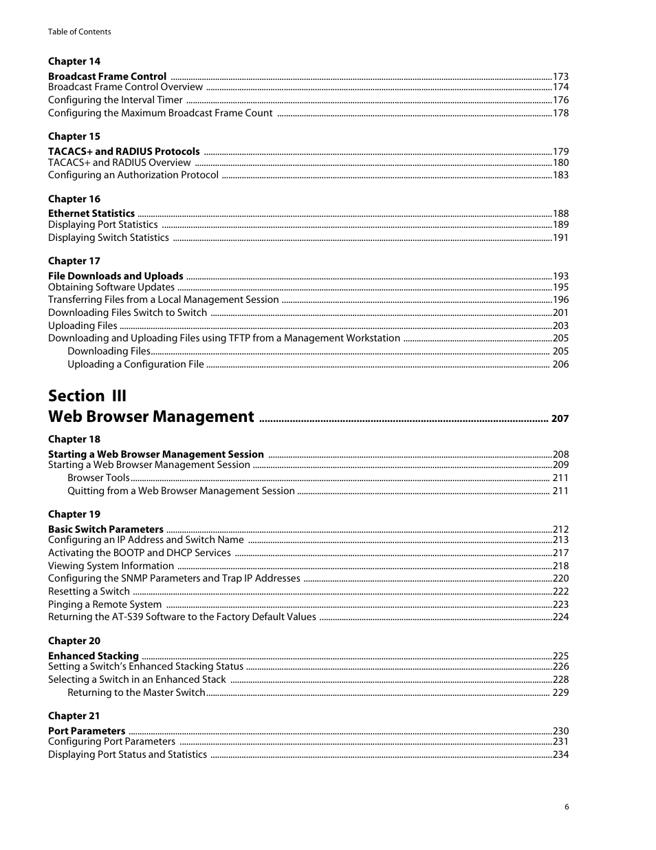 Allied Telesis AT-S39 User Manual | Page 6 / 299