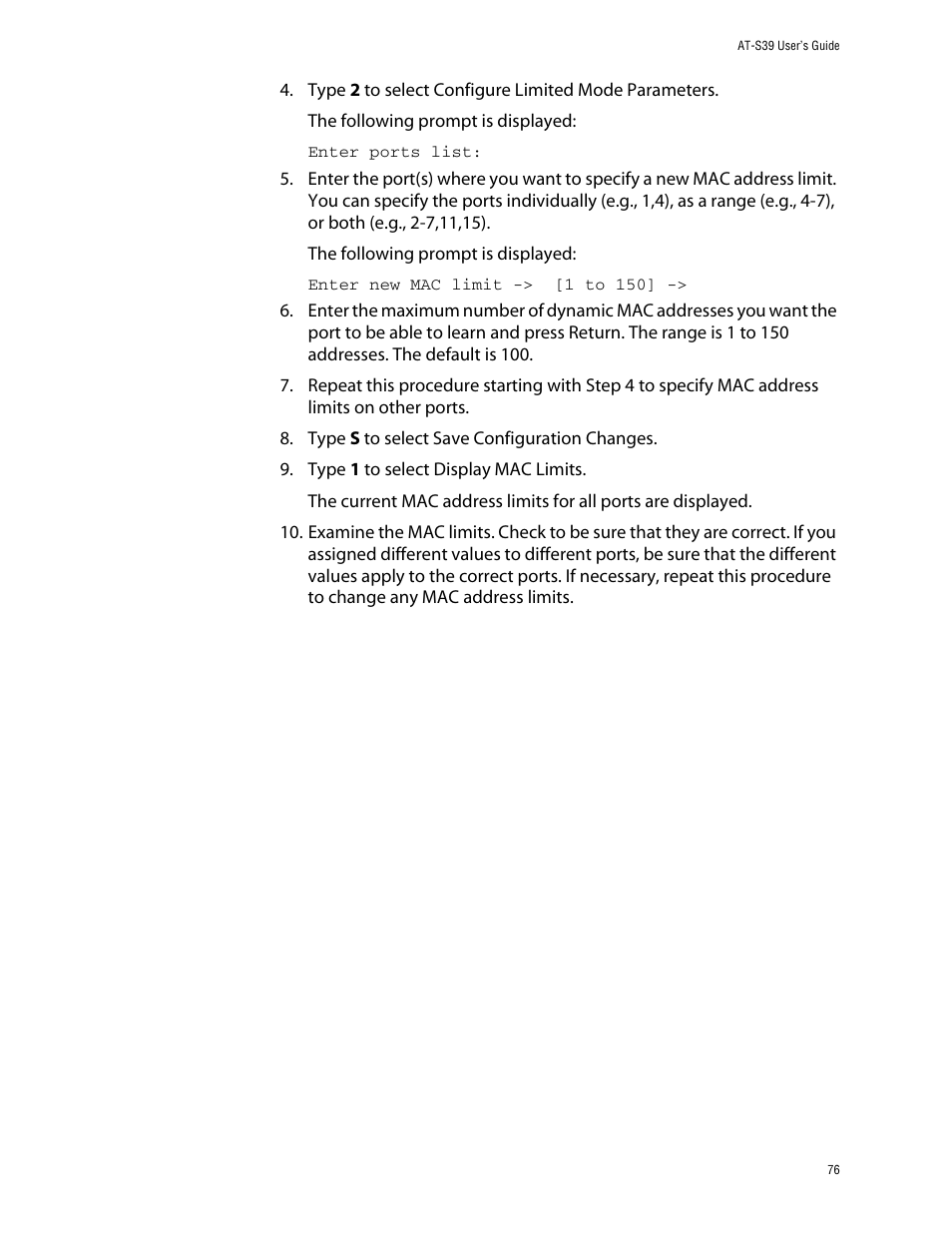 Allied Telesis AT-S39 User Manual | Page 76 / 299