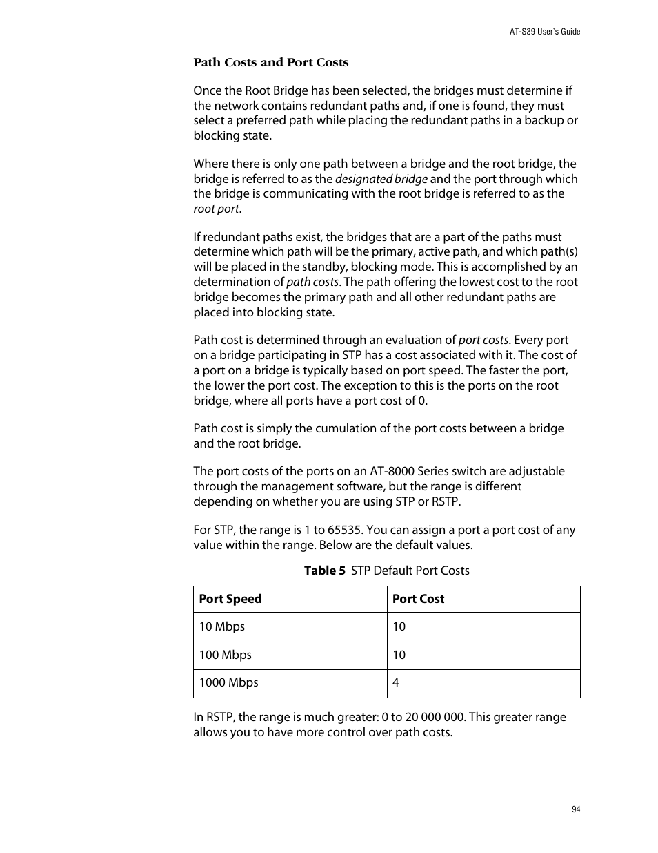 Allied Telesis AT-S39 User Manual | Page 94 / 299