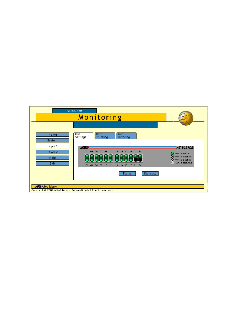 Displaying port status and statistics | Allied Telesis AT-S39 User Manual | Page 253 / 319