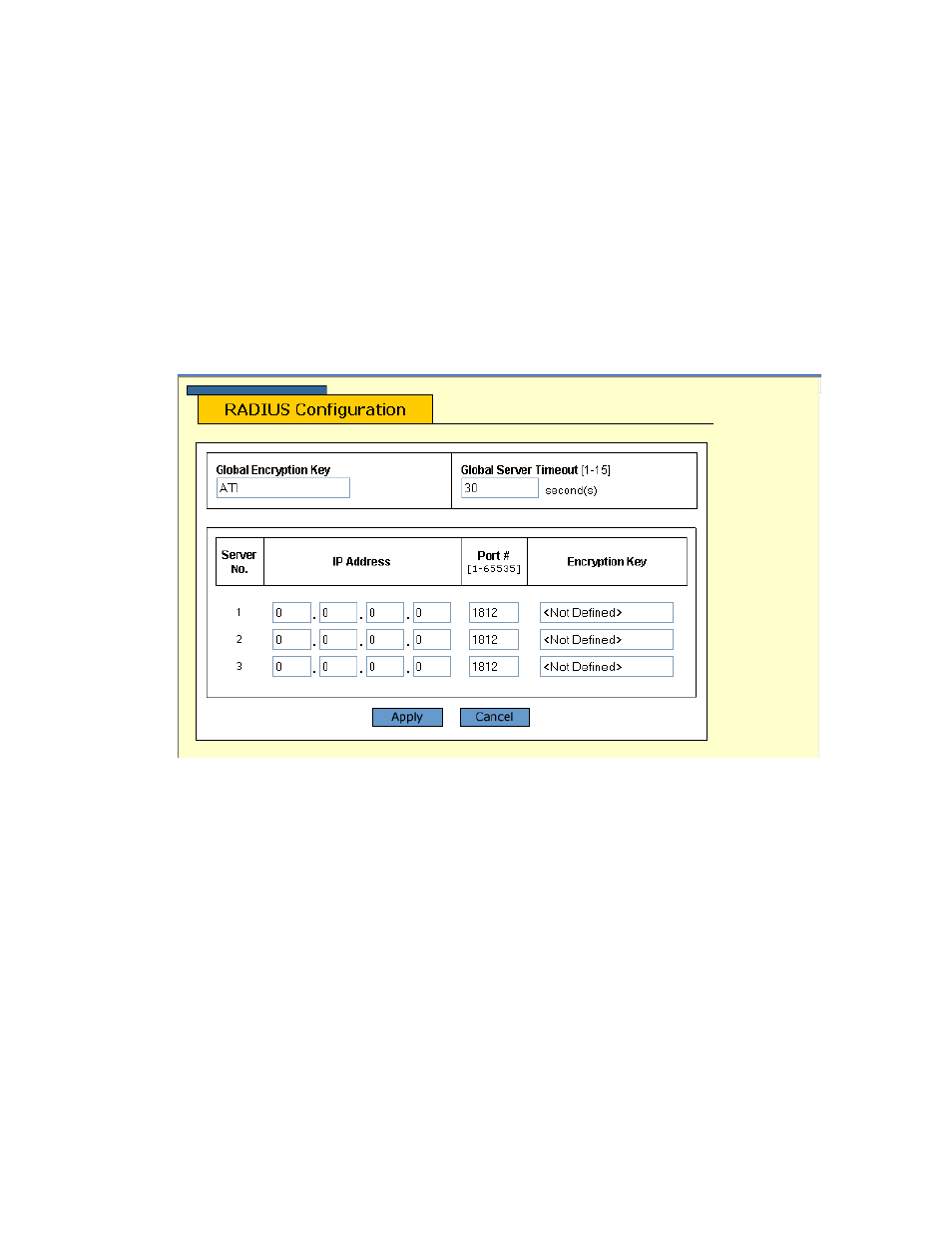 Radius configuration | Allied Telesis AT-S39 User Manual | Page 310 / 319