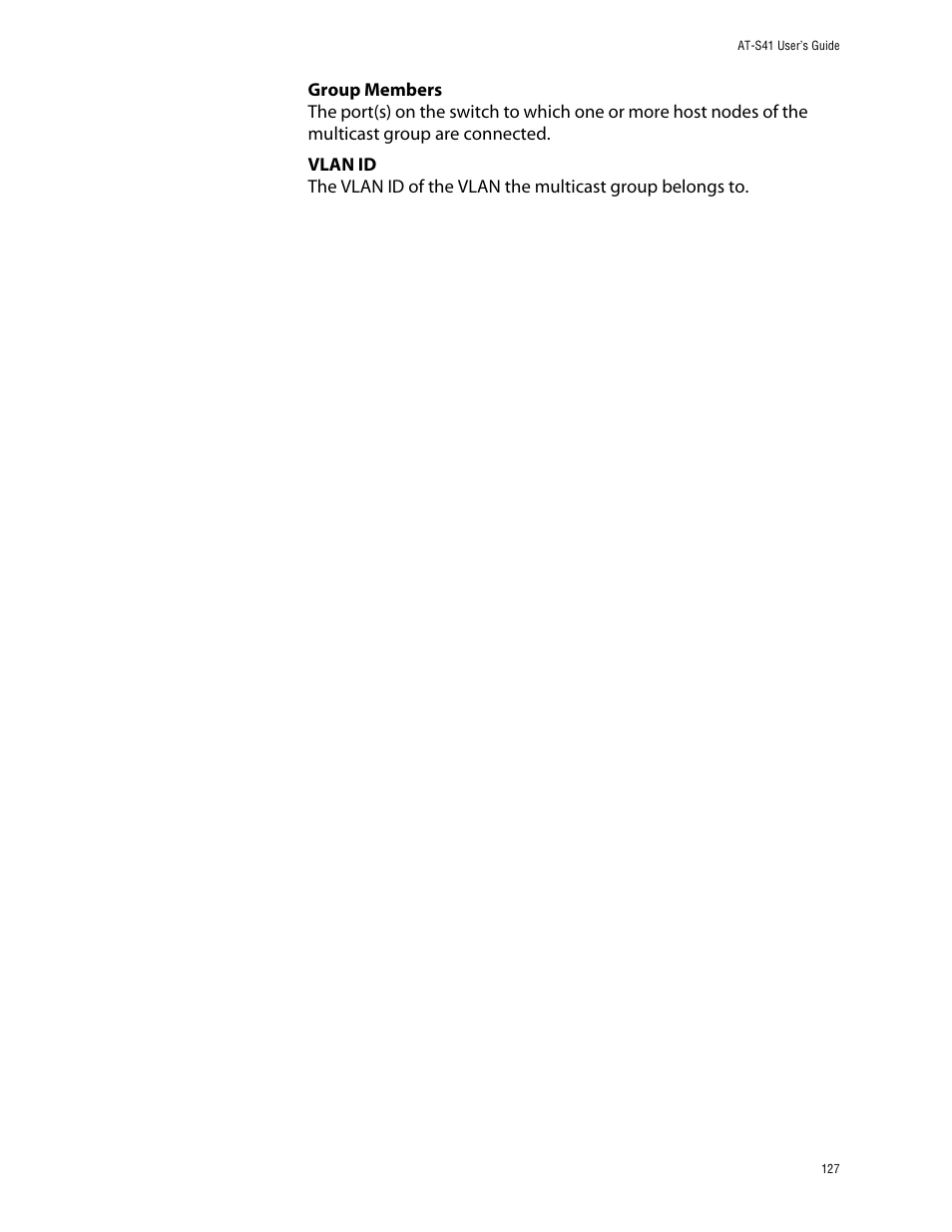 Allied Telesis AT-S41 User Manual | Page 127 / 233