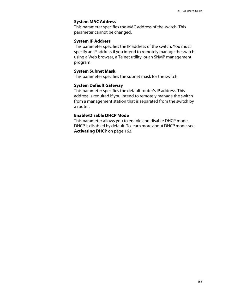 Allied Telesis AT-S41 User Manual | Page 158 / 233