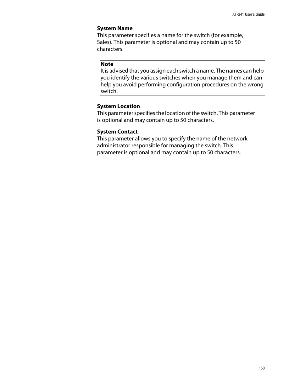 Allied Telesis AT-S41 User Manual | Page 160 / 233