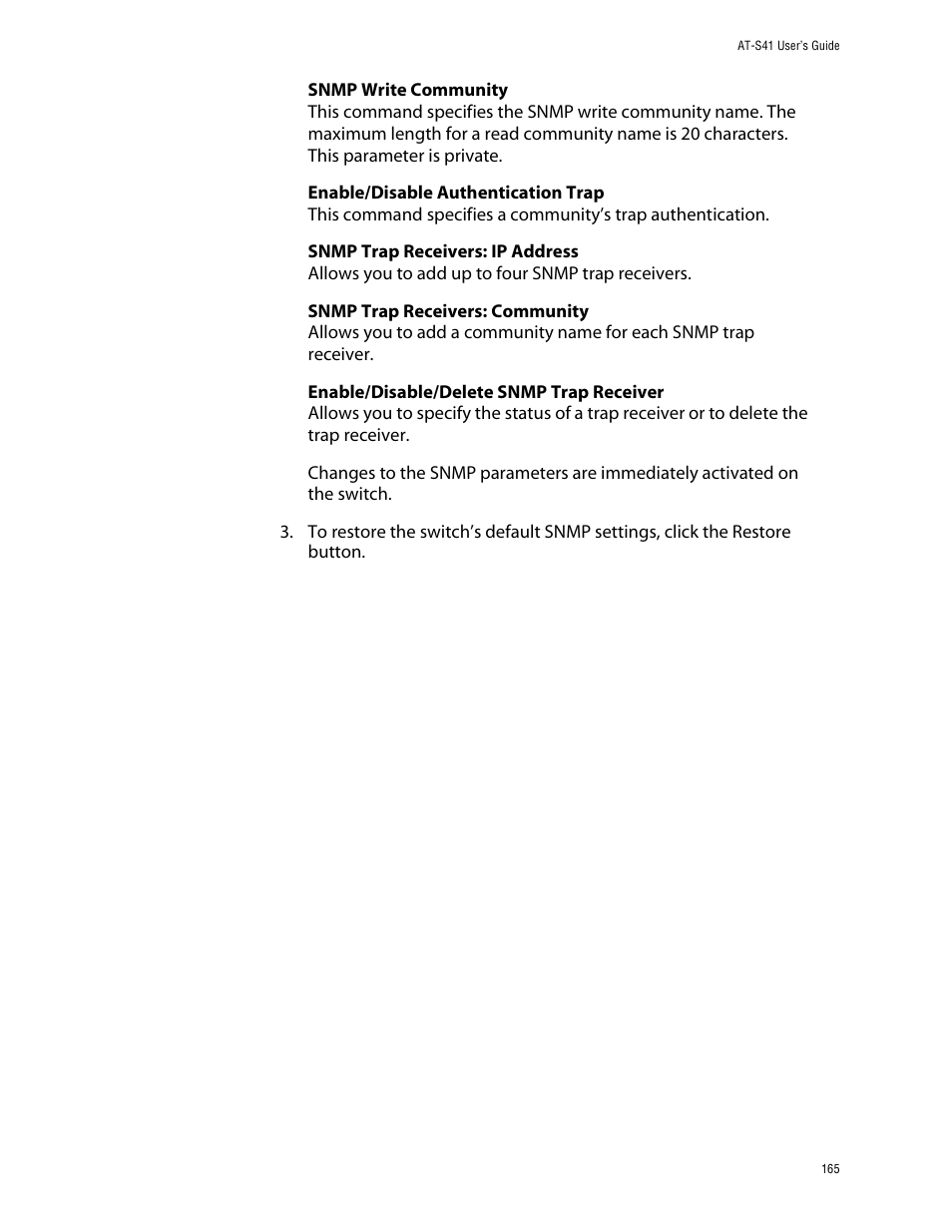 Allied Telesis AT-S41 User Manual | Page 165 / 233