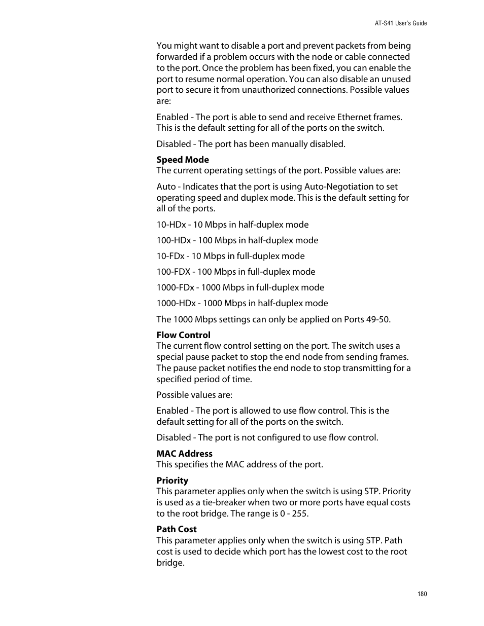 Allied Telesis AT-S41 User Manual | Page 180 / 233