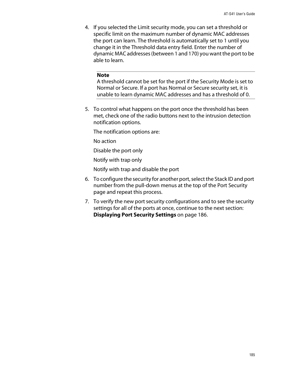 Allied Telesis AT-S41 User Manual | Page 185 / 233