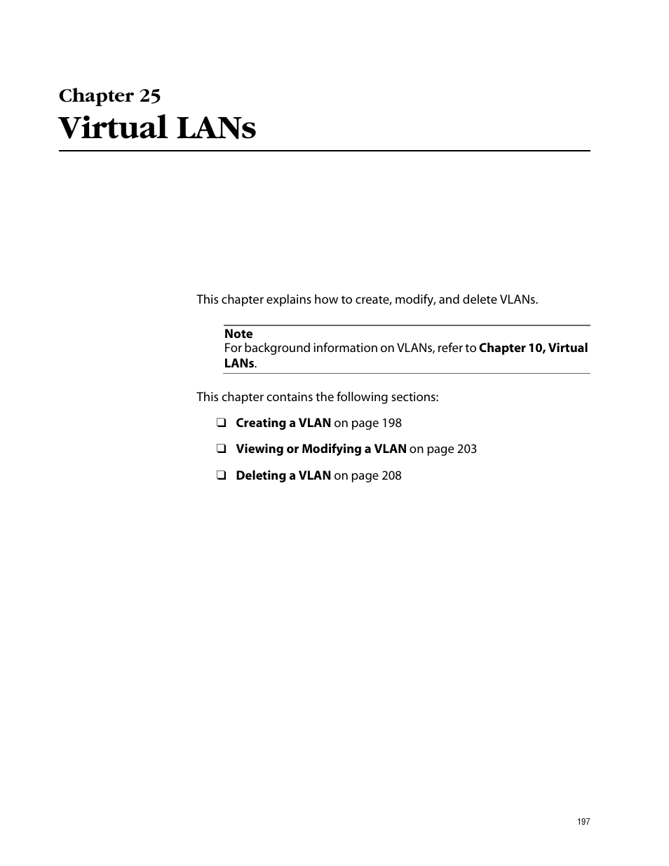 Chapter 25, Virtual lans | Allied Telesis AT-S41 User Manual | Page 197 / 233