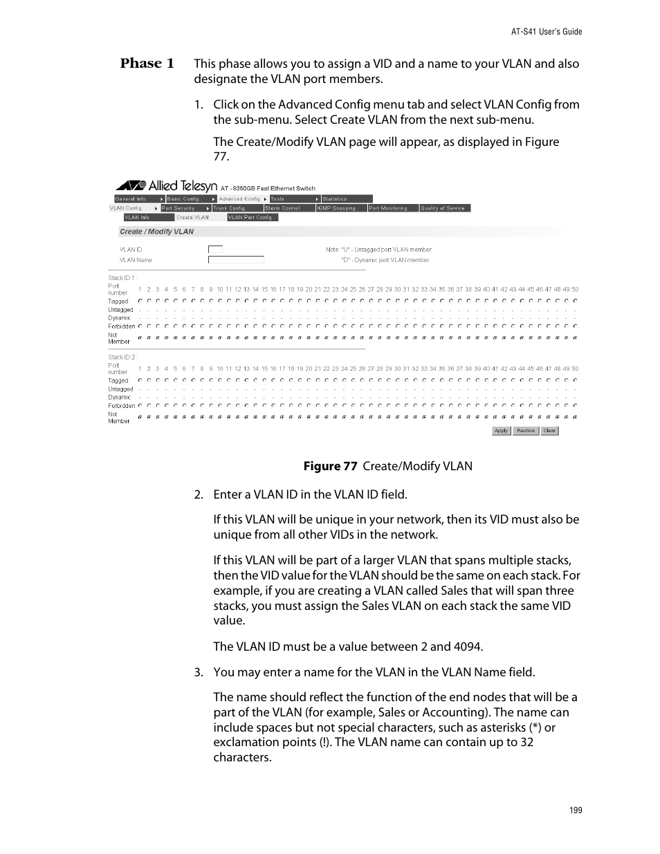 Phase 1 | Allied Telesis AT-S41 User Manual | Page 199 / 233