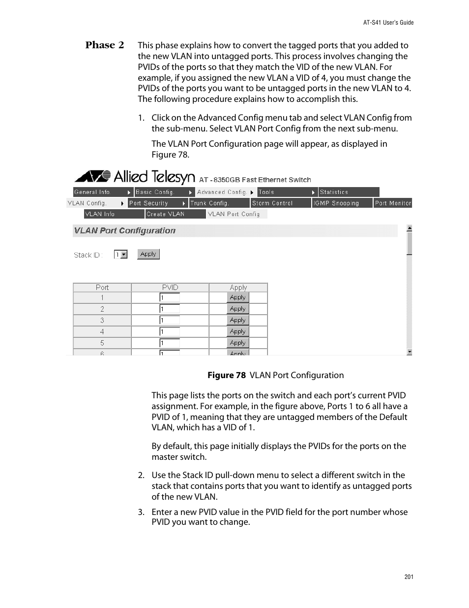 Phase 2 | Allied Telesis AT-S41 User Manual | Page 201 / 233