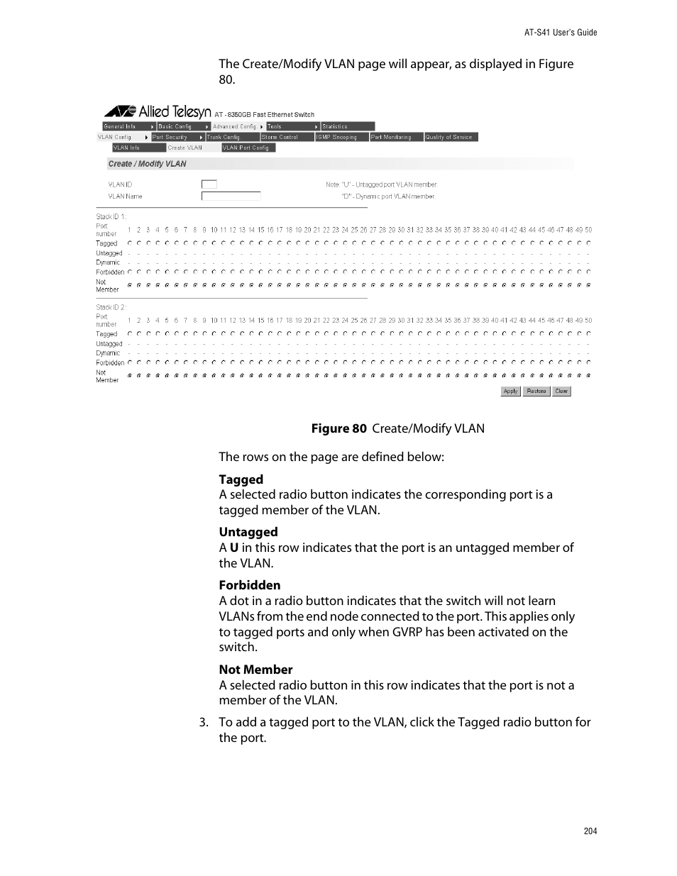 Allied Telesis AT-S41 User Manual | Page 204 / 233