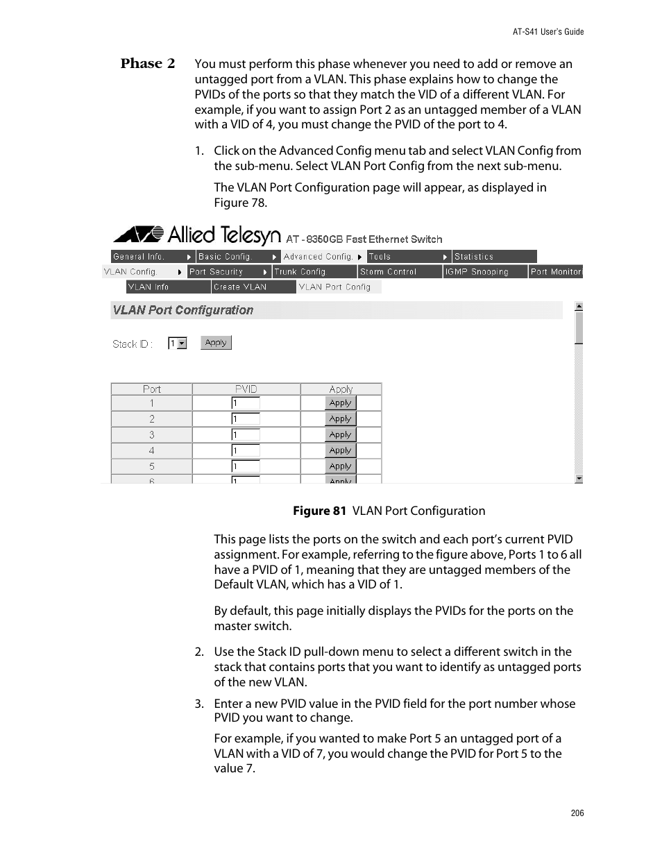 Phase 2 | Allied Telesis AT-S41 User Manual | Page 206 / 233