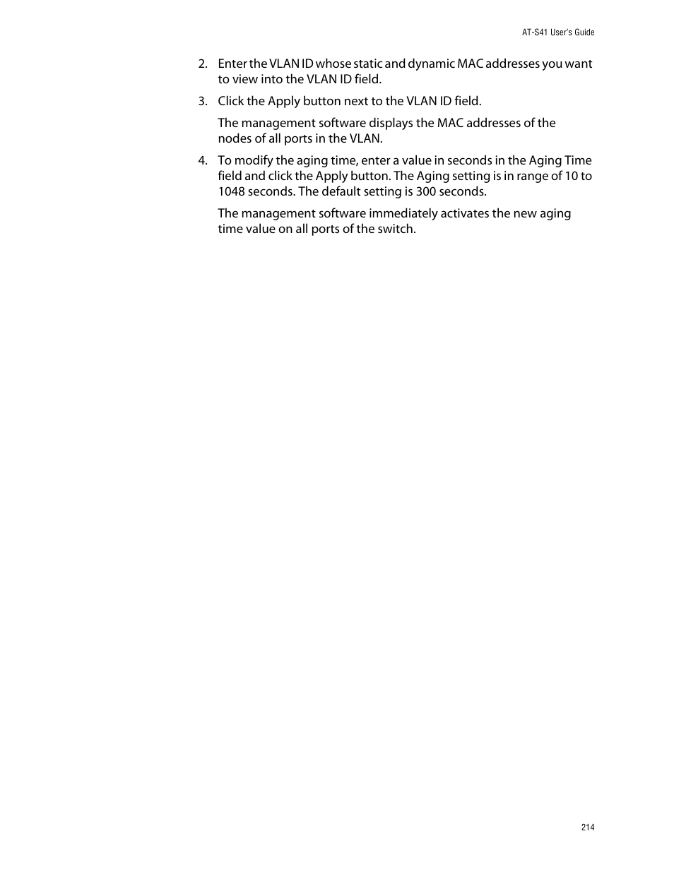 Allied Telesis AT-S41 User Manual | Page 214 / 233