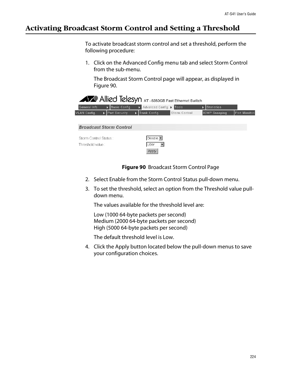 Allied Telesis AT-S41 User Manual | Page 224 / 233